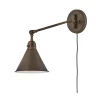 Cyrus Straight Swing Arm Sconce - Metal Shade