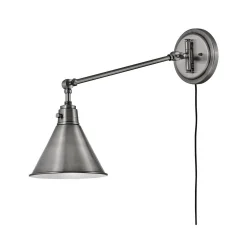 Cyrus Straight Swing Arm Sconce - Metal Shade