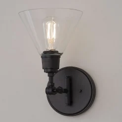 Cyrus Swing Arm Sconce - Glass Shade