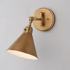 Cyrus Swing Arm Sconce - Metal Shade