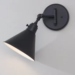 Cyrus Swing Arm Sconce - Metal Shade