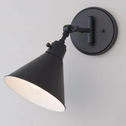 Cyrus Swing Arm Sconce - Metal Shade