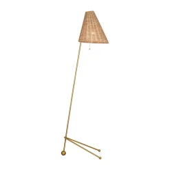Delron Floor Lamp - Rattan