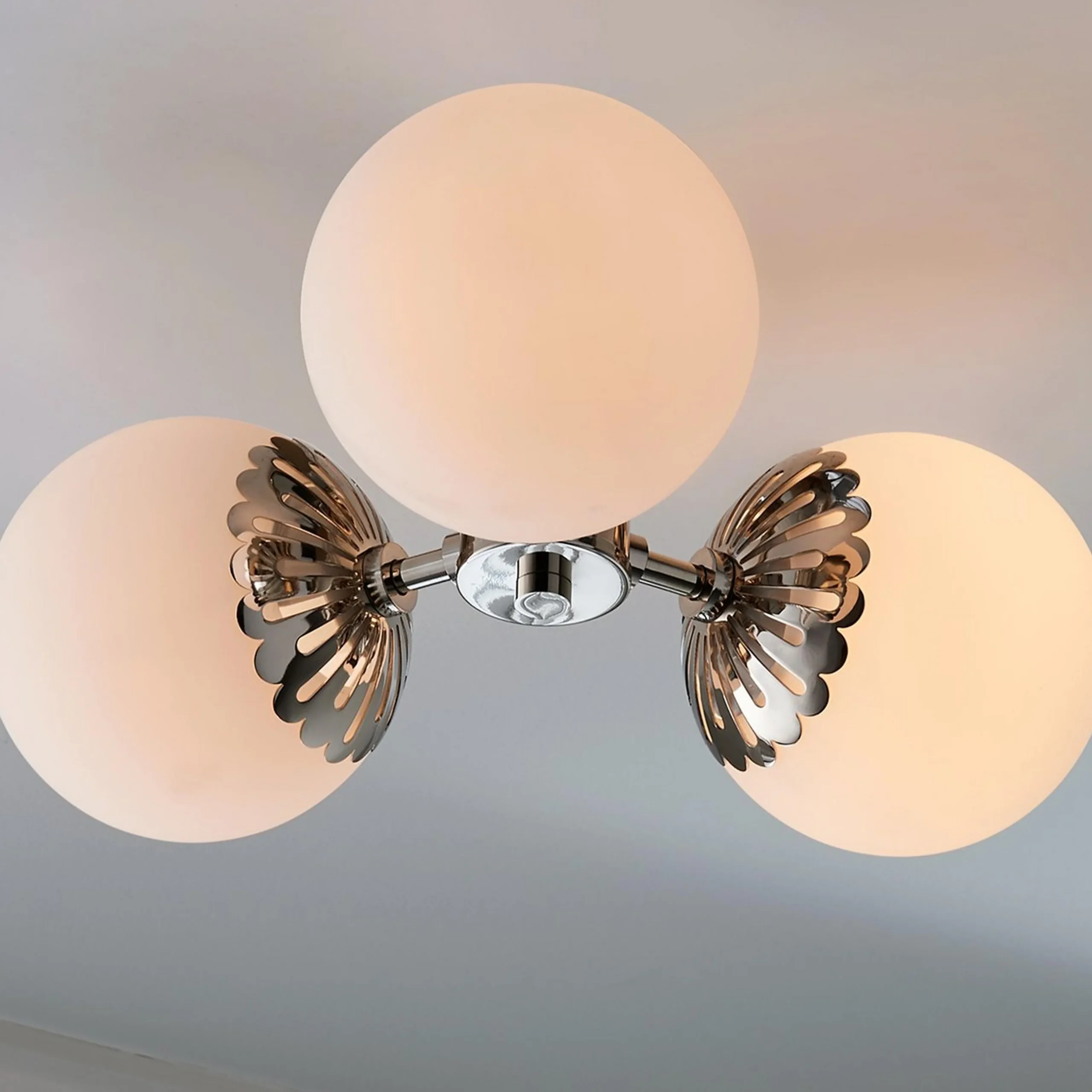 Dewdrop Globe Semi-Flush Ceiling Light