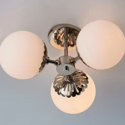 Dewdrop Globe Semi-Flush Ceiling Light
