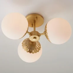 Dewdrop Globe Semi-Flush Ceiling Light