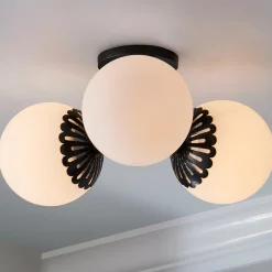 Dewdrop Globe Semi-Flush Ceiling Light