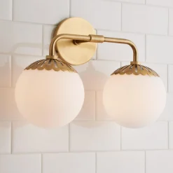 Dewdrop Globe Vanity Light - 2 light
