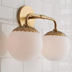 Dewdrop Globe Vanity Light - 2 light