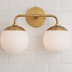 Dewdrop Globe Vanity Light - 2 light