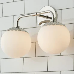 Dewdrop Globe Vanity Light - 2 light