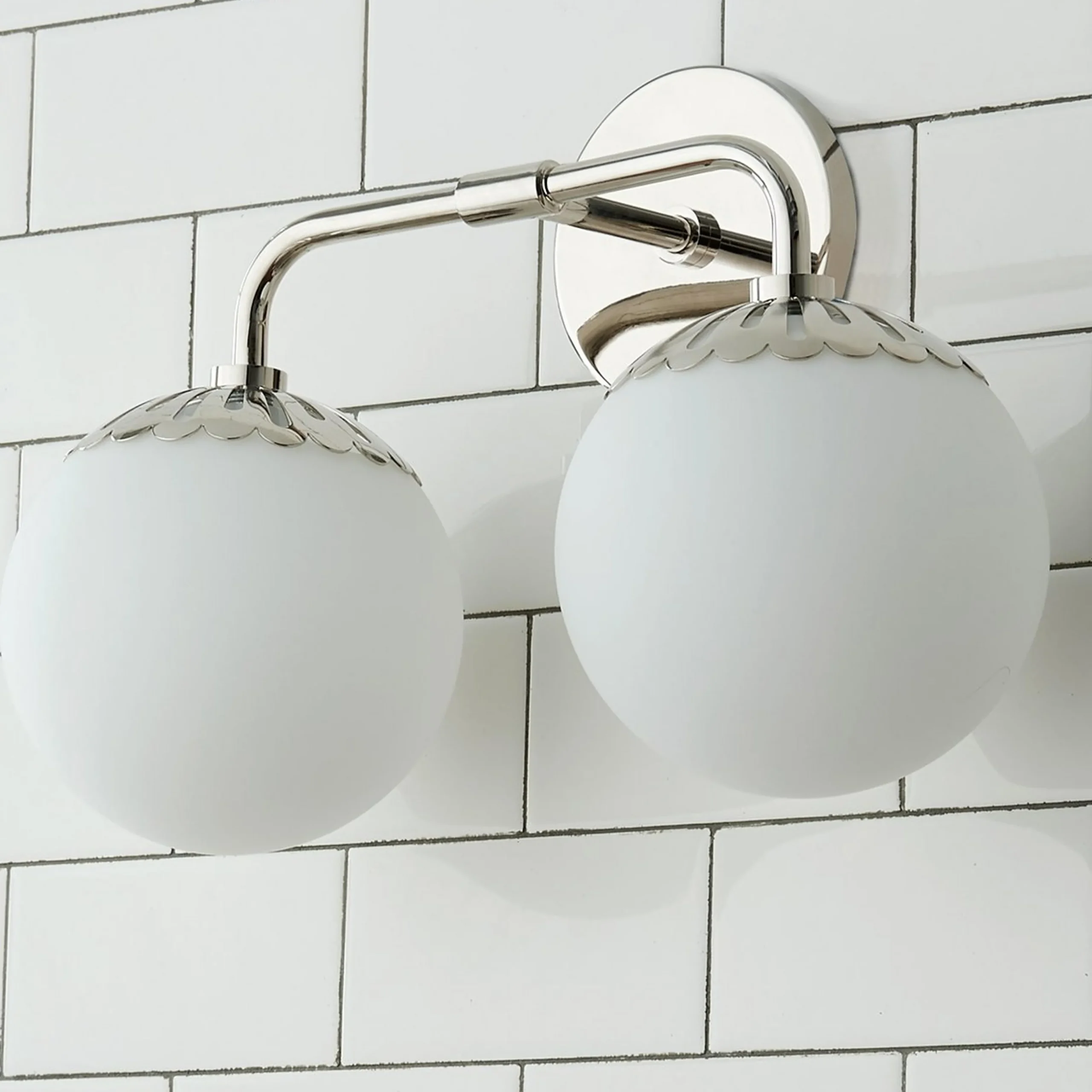 Dewdrop Globe Vanity Light - 2 light