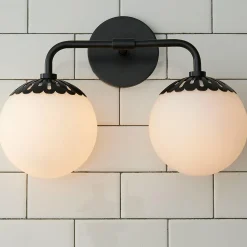 Dewdrop Globe Vanity Light - 2 light