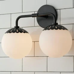 Dewdrop Globe Vanity Light - 2 light