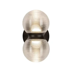 Dewstack LED Outdoor Sconce - Ribbed Glass