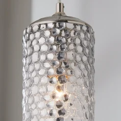 Dimple Cylinder Glass Pendant