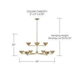 Dipti LED Two-Tier Chandelier