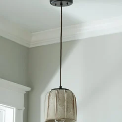 Distressed Cream Ridged Pot