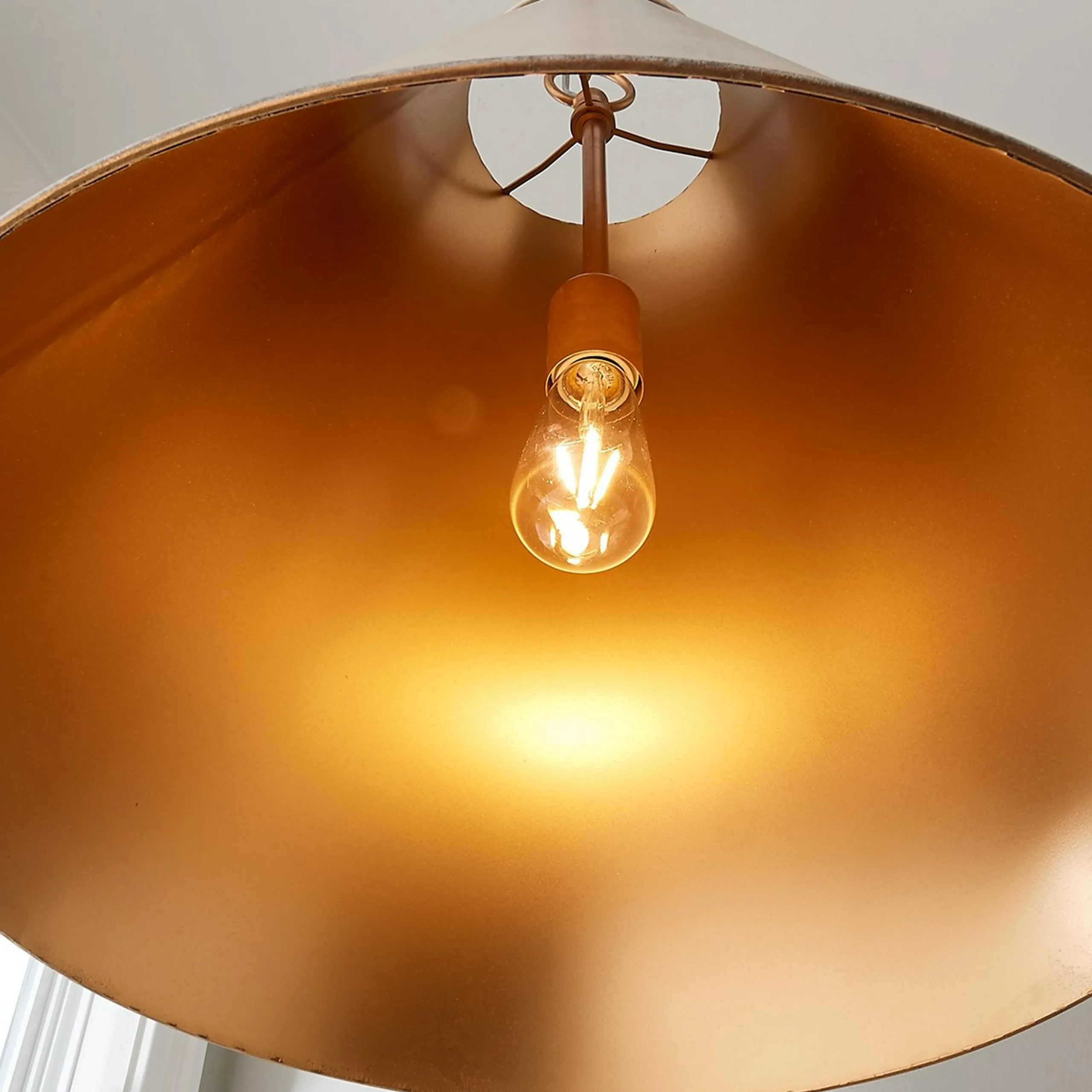 Distressed Metal Cone Pendant
