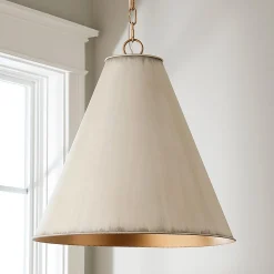 Distressed Metal Cone Pendant