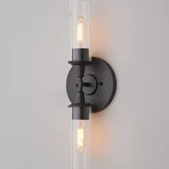 Double Bullet Glass Sconce