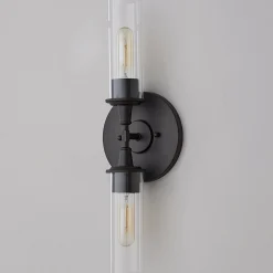 Double Bullet Glass Sconce