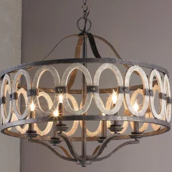 Driftwood Entwined Ovals Chandelier
