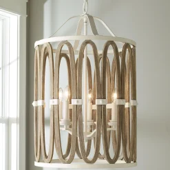 Driftwood Entwined Ovals Pendant - 5 Light