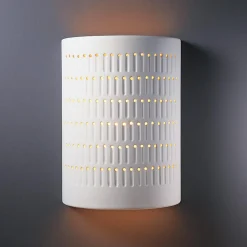 Drip Dot Ceramic Outdoor Sconce - Large - Bisque