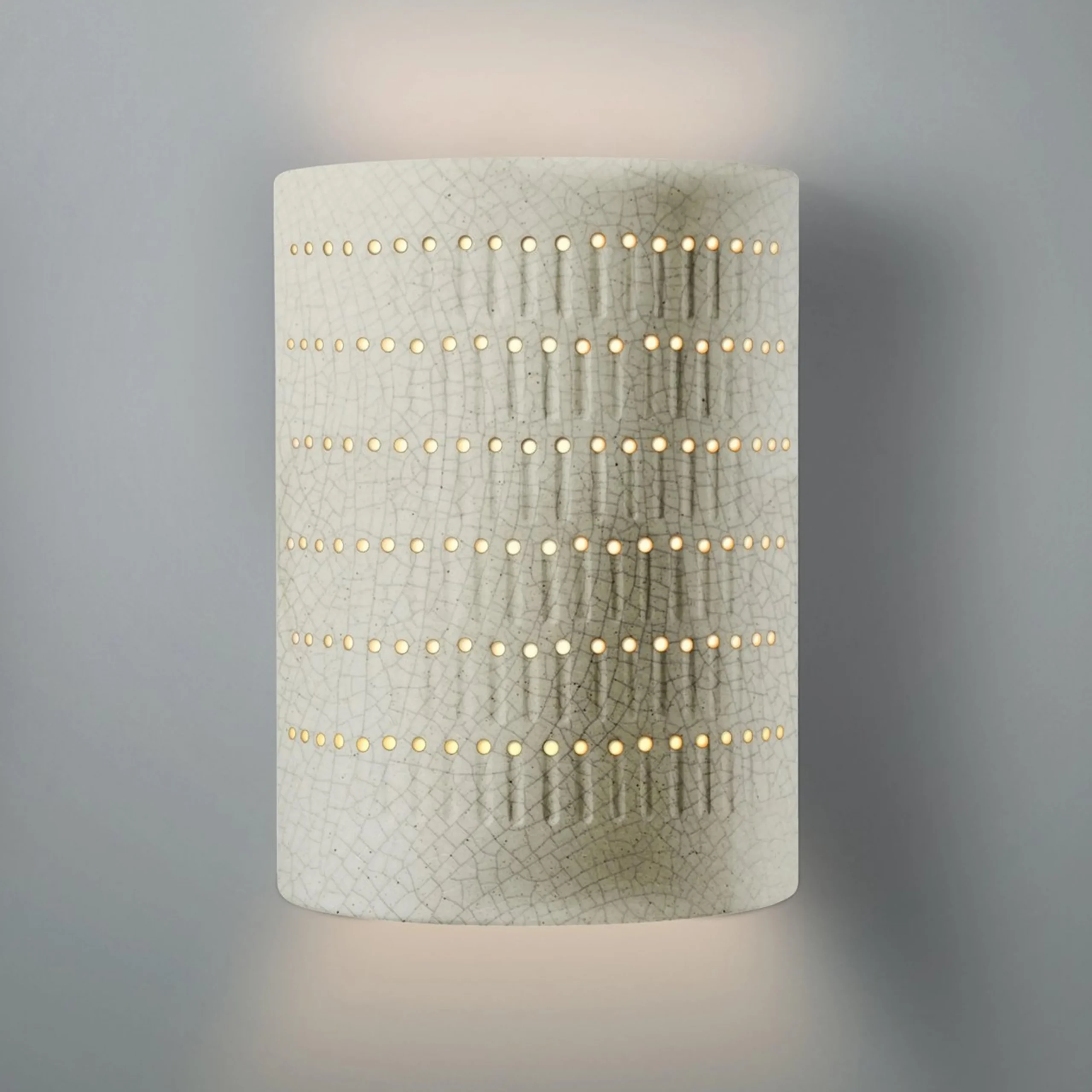 Drip Dot Ceramic Sconce - Large - Crackle