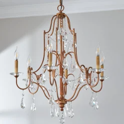 Elegance Crystal Swag Chandelier - 6 Light