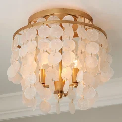 Elegant Capiz Shell Ceiling Light