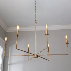 Elongated Spoke Chandelier