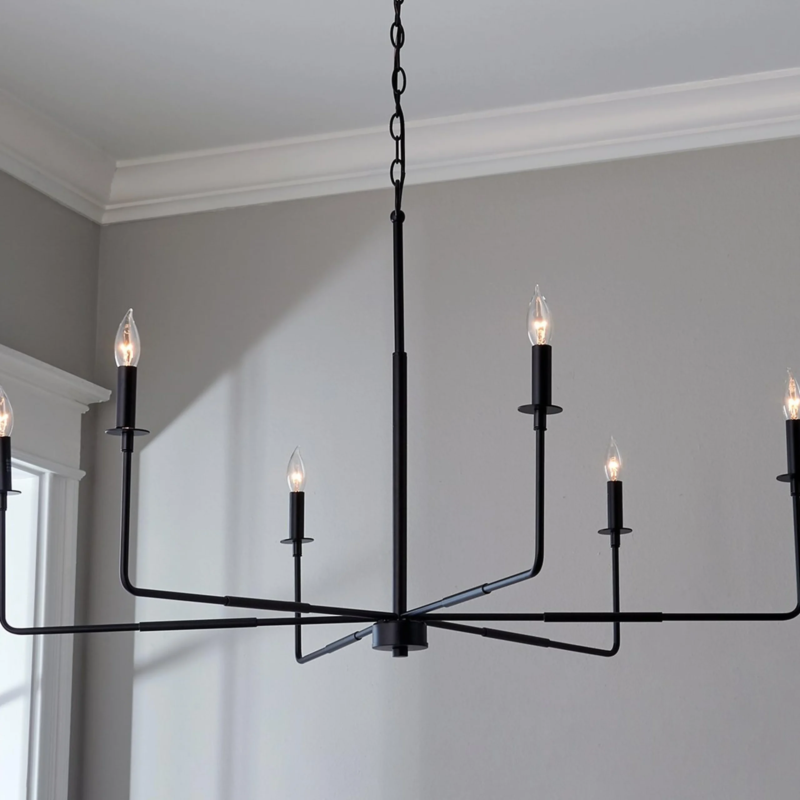 Elongated Spoke Chandelier