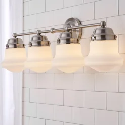 Ethel School Haus Opal Glass Vanity Light - 4 Light