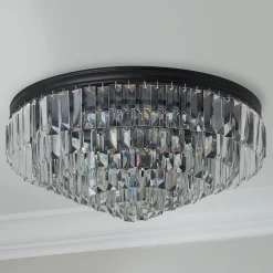 Faceted Glass Layered Ceiling Light