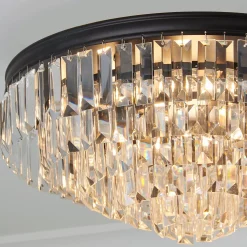 Faceted Glass Layered Ceiling Light
