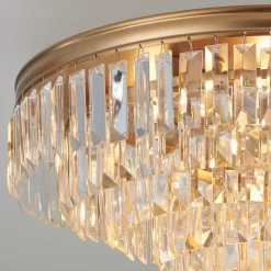 Faceted Glass Layered Ceiling Light