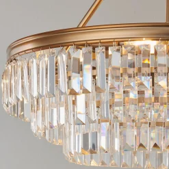 Faceted Glass Layered Chandelier - 25