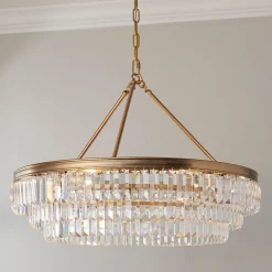Faceted Glass Layered Chandelier - 30