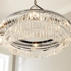 Faceted Glass Layered Chandelier - 30