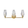 Faceted Glass Tulip Vanity Light - 3 Light