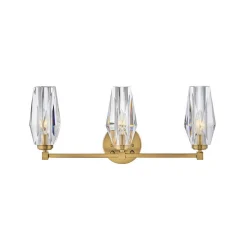 Faceted Glass Tulip Vanity Light - 3 Light