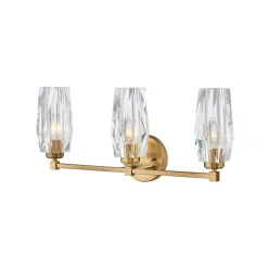 Faceted Glass Tulip Vanity Light - 3 Light