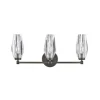 Faceted Glass Tulip Vanity Light - 3 Light