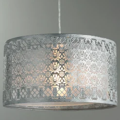 Filigree Lotus Metal Shade Pendant