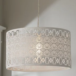 Filigree Lotus Metal Shade Pendant