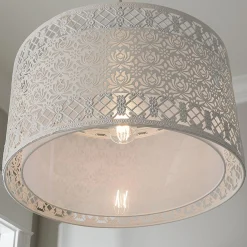 Filigree Lotus Metal Shade Pendant
