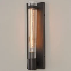 Fluted Cylinder Glass Sconce