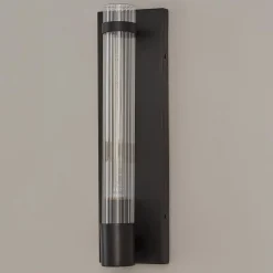Fluted Cylinder Glass Sconce